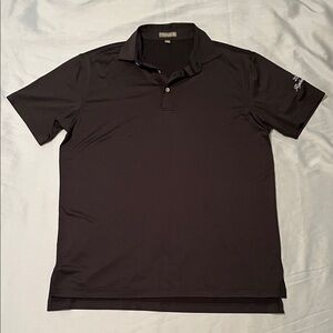 Peter Millar Black Summer Comfort Polo Shirt Size Medium. 2017 Ryder Cup